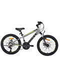 BİSAN COOPER ÇOCUK BİSİKLETİ 30 CM HD 24 JANT 21 VİTES AÇIK GRİ SİYAH SARI