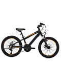BİSAN COOPER ÇOCUK BİSİKLETİ 28 CM MD 20 JANT 21 VİTES MAT SİYAH TURUNCU