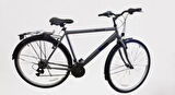 BİSAN HARDY ŞEHİR BİSİKLETİ 55 CM V 28 JANT 21 VİTES PARLAK GRİ SİYAH MAVİ