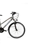 BİSAN TRX 8200 CİTY ŞEHİR BİSİKLETİ 45 CM V 700C 21 VİTES AÇIK METALİK GRİ BEYAZ PEMBE