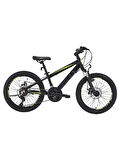 BİSAN COOPER ÇOCUK BİSİKLETİ 30 CM HD 24 JANT 21 VİTES MAT SİYAH SARI