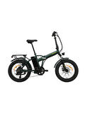 BİSAN E-FOLDING F2  ELEKTRİKLİ KATLANIR BİSİKLET 43 CM DİSK FREN 20 JANT 7 VİTES HAKİ SARI