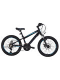 BİSAN COOPER ÇOCUK BİSİKLETİ 28 CM MD 20 JANT 21 VİTES MAT SİYAH MAVİ