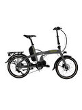 BİSAN E-FOLDING STRİKE ELEKTRİKLİ KATLANIR BİSİKLET 46 CM DİSK FREN 20 JANT 9 VİTES GRİ NEON SARI