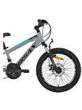 BİSAN COOPER ÇOCUK BİSİKLETİ 28 CM MD 20 JANT 21 VİTES AÇIK GRİ SİYAH MAVİ