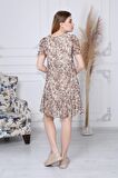 Kadın Yeni Sezon Büzgü Detaylı Çiçek Desenli Şifon Elbise 4316/95