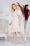 Kadın Beli Lastikli Tery Coton Elbise 4367/95