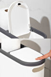 Porsima M-325 Çöp Kutusu Banyo Mutfak Çöp Kovası Kapaklı Banyo Çöp Kovası 10LT
