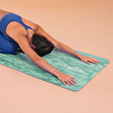 Seeka Marble Yoga Mat - Yeşil (183cm x 68cm Eksta Geniş Ekstra Uzun)