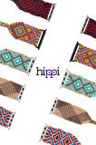 Hippi Etnich Black 42-44-45-49 mm Apple Watch Uyumlu Braided Band 