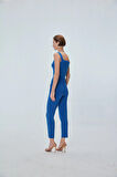 Join Us Kadın Kare Yaka Crop Top 0053 Mavi