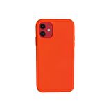 iPhone 11 ile Uyumlu Cappy Silikon Kılıf Turuncu