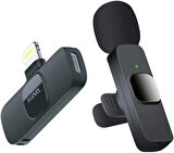 Lightning Aparatlı iPhone Uyumlu Youtuber iNfluencer Kablosuz Wireless Bluetooth Yaka Mikrofonu