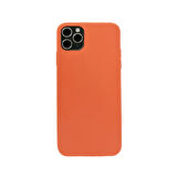 Apple iPhone 11 Pro Max Mint Silikon Kılıf - Turuncu
