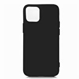 iPhone 12 Mini (5.4") ile Uyumlu Cappy Silikon Kılıf Siyah