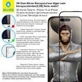 3D Airbag iPhone 14 Pro Uyumlu Kenar Darbelere Dirençli Aparatlı Tam Kavrayan Cam Ekran Koruyucu