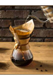 Chemex - 6 Cup 800 ml Ahşap Tutacaklı Kahve Demleme