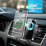 Woyax by Deji Kablosuz Şarjlı Kancalı Araç İçi Telefon Tutucu 15W - Havalandırma Araba Telefon Tutacağı