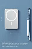 Woyax By Deji Magsafe Powerbank 5000 Mah 20w Hızlı Taşınabilir Batarya iPhone 12 13 14 15 16 Pro Max Mini - Beyaz