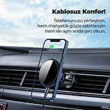 Woyax MagSafe Mıknatıslı Kablosuz Şarjlı ProMag Araç İçi Telefon Tutucu Araba Telefon Tutacağı iPhone/Android