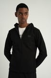 Airlife Foursquare Erkek Kapüşonlu Tam Boy Fermuarlı Sweatshirt Siyah