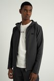 Airlife Foursquare Erkek Kapüşonlu Tam Boy Fermuarlı Sweatshirt Smoked