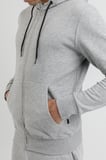 Airlife Sportswear Erkek Kapüşonlu ve Tam Boy Fermuarlı Sweatshirt Gri