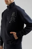 Airlife Sportswear Erkek Dik Yakalı ve Yarım Fermuarlı Sweatshirt Lacivert