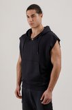 Airlife Sportswear Erkek Kolsuz Kapüşonlu Sweatshirt Lacivert