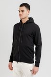 Airlife Sportswear Erkek Kapüşonlu Fermuarlı Sweatshirt Siyah