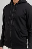 Airlife Sportswear Erkek Kapüşonlu Fermuarlı Sweatshirt Siyah