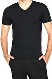 JANTİ V YAKA TİŞÖRT REGULAR FIT %100 PAMUK COMPACK PENYE