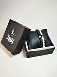 JTKB22011 Janti 2'li Kombin Bileklik Orijinal Onyx ve Havlit Doğaltaş Garantili Kutulu