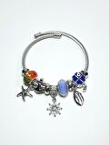 JTAW24ÇEB1442 JANTİ ÇELİK BİLEKLİK - PANDOORANIN CHARMLARI SILVER RENK KARARMAZ