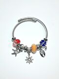 JTAW24ÇEB1444 JANTİ ÇELİK BİLEKLİK - PANDOORANIN CHARMLARI SILVER RENK KARARMAZ