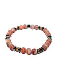 JTSS25DOB1513 AKİK HEMATİT TURUNCU JANTİ DOĞALTAŞ BİLEKLİK