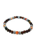 JTSS25DOB1530 AKİK HEMATİT ÇOK RENKLİ JANTİ DOĞALTAŞ BİLEKLİK