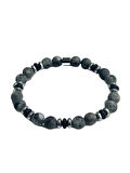 JTAW25BLK1646 8 MM CEYT ve HEMATİT DOĞALTAŞ ESNEK KOYU GRİ GARANTİLİ JANTİ BİLEKLİK
