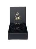 JTSS26BLK1879 PASLANMAZ ÇELİK KİLİT SİYAH MİLAN İP EL YAPIMI ÇELİK YELKENLİ APARATLI UNISEX BİLEKLİK GARANTİLİ KUTULU JANTİ BİLEKLİK