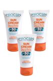 PROCSIN Güneş Kremi Üçlü Set Yüz & Vücut SPF 50+ Leke Karşıtı Uva-Uvb Filtreli Koruyucu Güneş Kremi (3 Adet)