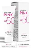 PROCSIN Hydra Block Pink (Renkli) Spf 50+ Aydınlatıcı + Alpha Arbutin Leke Karşıtı Güneş Kremi PA++++