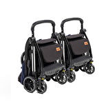 Baby2go Tulipa Cabin Otomatik Katlanan İkiz / Siyah Mavi