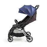 Baby2go Tulipa Cabin Otomatik Katlanan İkiz Travel Bebek Arabası / Siyah Mavi