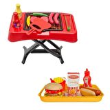 Oyuncak Barbekü ve Fast Food Seti - Mangal ve Tepsili Burger