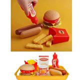 Oyuncak Barbekü ve Fast Food Seti - Mangal ve Tepsili Burger
