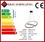 2002-2S Led Siyah Avize