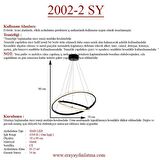 2002-2S Led Siyah Avize