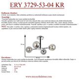 Topaç 4 lü Krom Avize