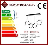 2004-4 S Siyah Sıralı Led Avize