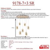 9178-7+3R Sarı Powerled 7 li Avize